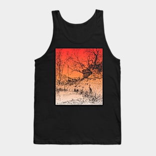 Sunset Over Forest Swamp Tank Top